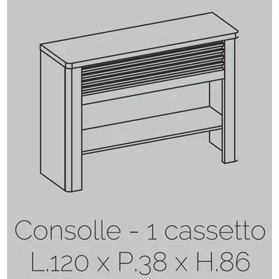 PM Vertigo Console with 1 drawer