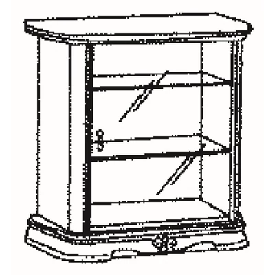 Amalfi Day 1-glass door small cabinet - beige