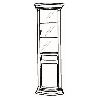 Florence Day Corner display cabinet világítással - beige