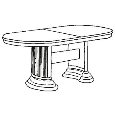 Florence Day Oval dining table 200x105 cm (+50 cm extendable) - walnut