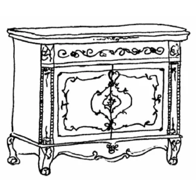 Versailles day 2-ajtós tálalószekrény - bézs