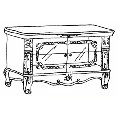 Versailles day MINI TV commode - walnut