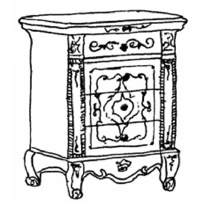 Versailles day Chest of drawers - walnut