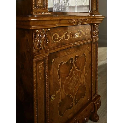 Versailles day 1-glass door sideboard - walnut