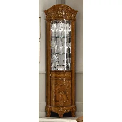 Versailles day Corner display cabinet - walnut