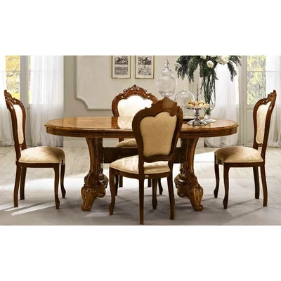 Versailles day Oval dining table 200x105 cm (+50 cm extendable) - walnut