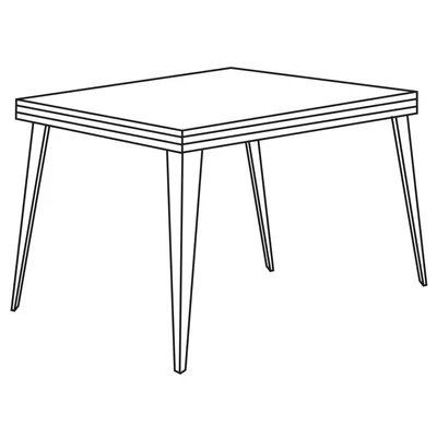 Emozioni Day Square-shaped dining table 104x104 cm