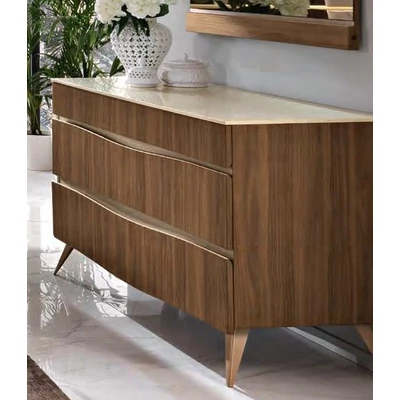 Emozioni Chest of drawers with marbled top and wooden drawers