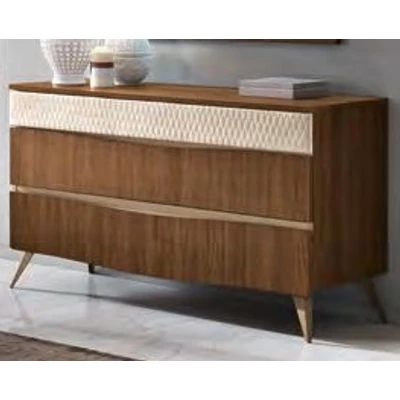 Emozioni Chest of drawers with wooden top and upholstered drawer