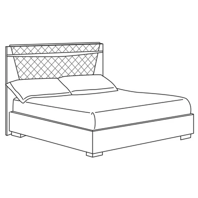 Emozioni Double bedstead with upholstered headboard and sides