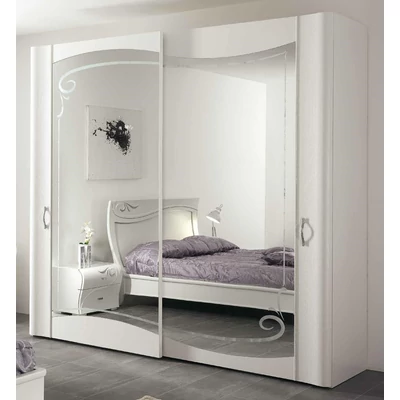 Diadema 2 tükrös tolóajtós gardróbszekrény Swarovski kristályokkal, magasság: 251,3 cm