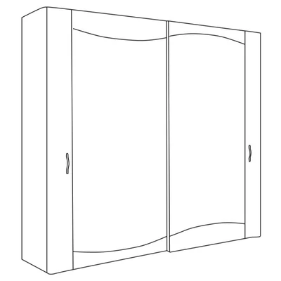 Diadema 2 fa komplanáris tolóajtós gardróbszekrény Swarovski kristályok nélkül