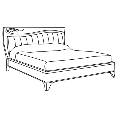 Diadema Double bedstead with upholstered headboard, without Swarovski crystals