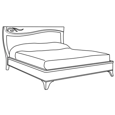 Diadema Double bedstead with wooden headboard, with Swarovski crystals