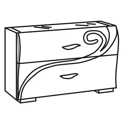 Diadema Night table with glass top and silver decoration without Swarovski crystals