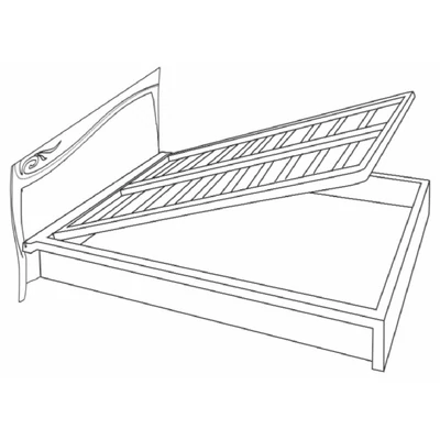 Diadema franciaágy keret ágyneműtartóval, fa fejvéggel, Swarovski kristályok nélkül