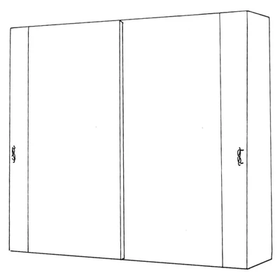 Giulia Cabinet with 2 wooden sliding doors with Swarovski crystals