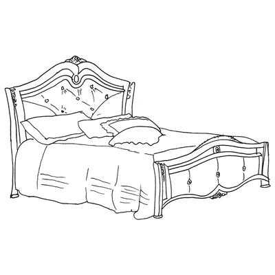 Giulia Double bedstead with capitonné padded head- and footboard, without Swarovski crystals