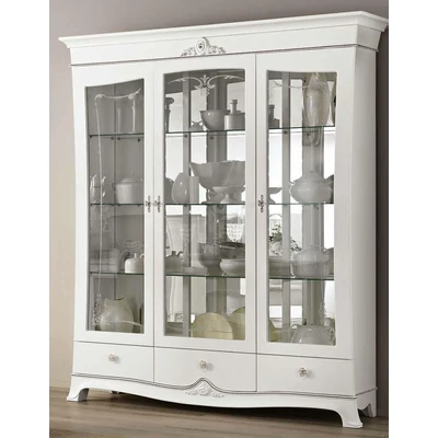 Giulia Day 3-doors display cabinet with Swarovski crystals