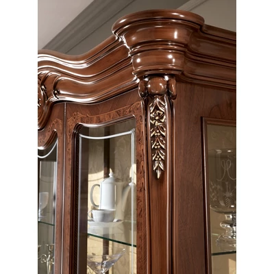 Sovrana Day 3-doors display cabinet - walnut