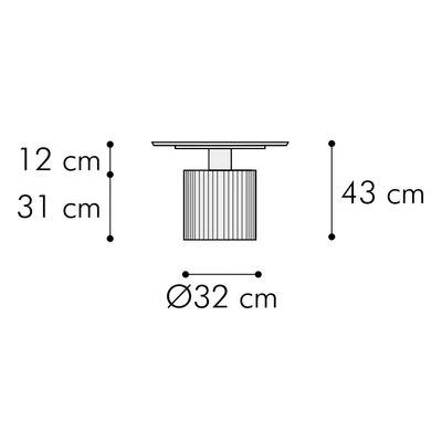 MID Round coffee table with glass top