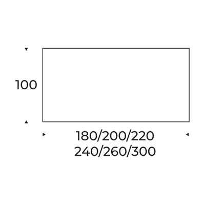 Aliante étkezőasztal – fix változat méretei