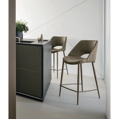 Arisa bárszék (Vintage 102 ökobőr (B kategória), mocsárszürke váz)