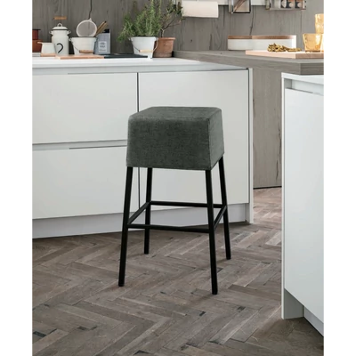 Fez bárszék (Boston egérszürke szövet (A kategória), füstfekete váz)