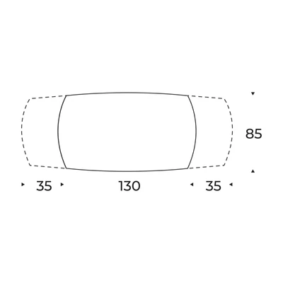 Elica étkezőasztal – bővíthető változat méretei