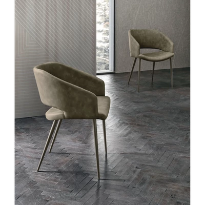 Arisa karoszék (Vintage 102 ökobőr (B kategória), mocsárszürke váz)