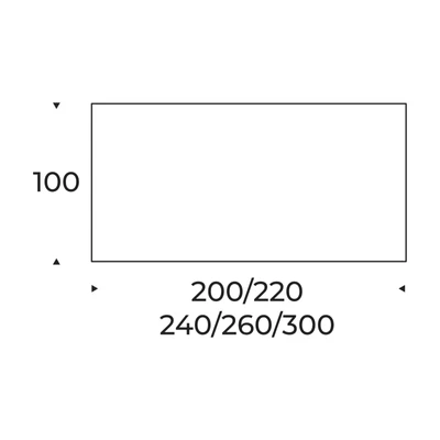 Papillon étkezőasztal – fix változat méretei