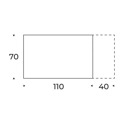Podio étkezőasztal – bővíthető változat méretei