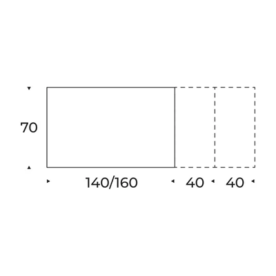 Podio étkezőasztal – bővíthető változat méretei