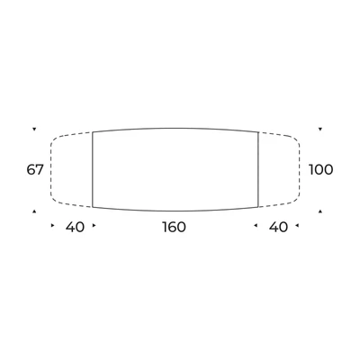 Roulette étkezőasztal – íves változat méretei