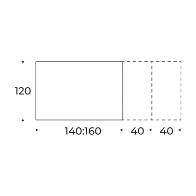 Space étkezőasztal – bővíthető változat méretei