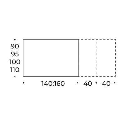Space étkezőasztal – bővíthető változat méretei