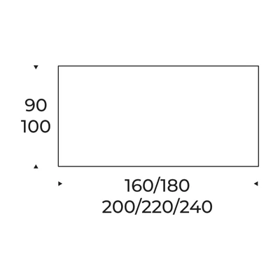 Strong étkezőasztal – fix változat méretei