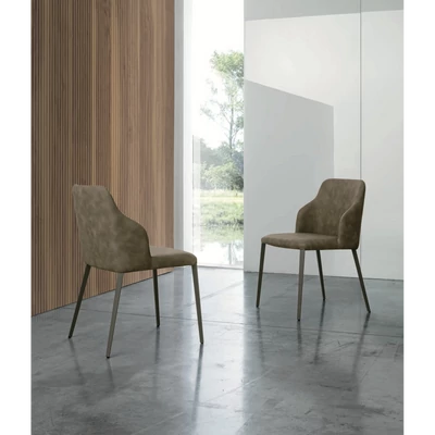 Lilium szék (Vintage 102 ökobőr (B kategória), mocsárszürke váz)