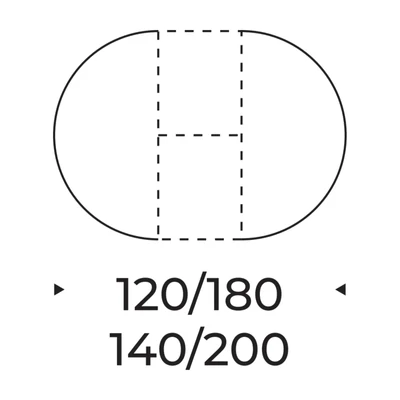 Tiffany étkezőasztal – bővíthető változat méretei