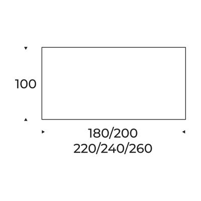 Wave étkezőasztal – fix változat méretei