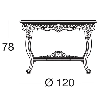 Dafne Round dining table 120x120 cm