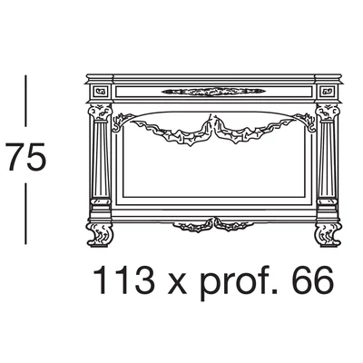 Giove Desk with 4 drawers