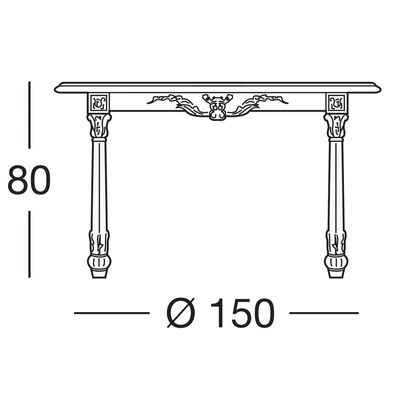 Talia Round dining table 150x150 cm