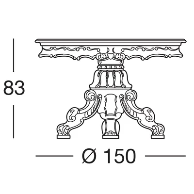 Minerva Round dining table 150x150 cm