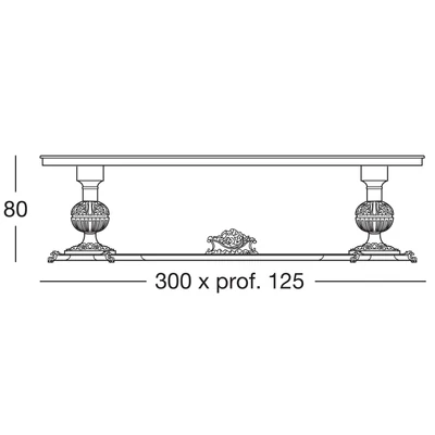 Demetra Dining table 300x125 cm