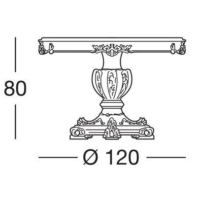 Fidia Round dining table 120x120 cm