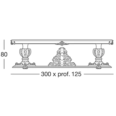 Fidia Dining table 300x125 cm