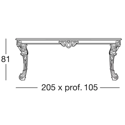 Alexandra Dining table 205x105 cm