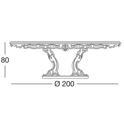 Minerva Round dining table 200x200 cm