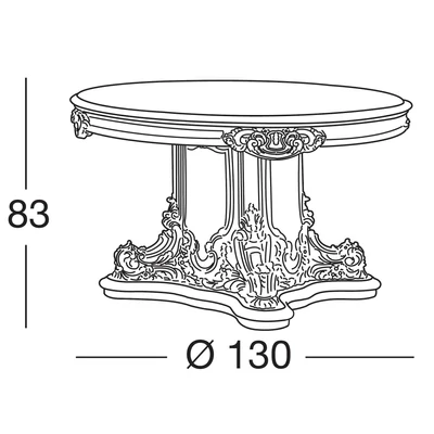 Apollonia Round dining table 130x130 cm